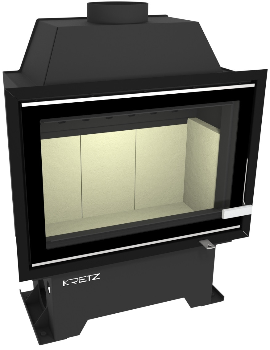 KRETZ F 103 SLIM krbová vložka 9kW, černá